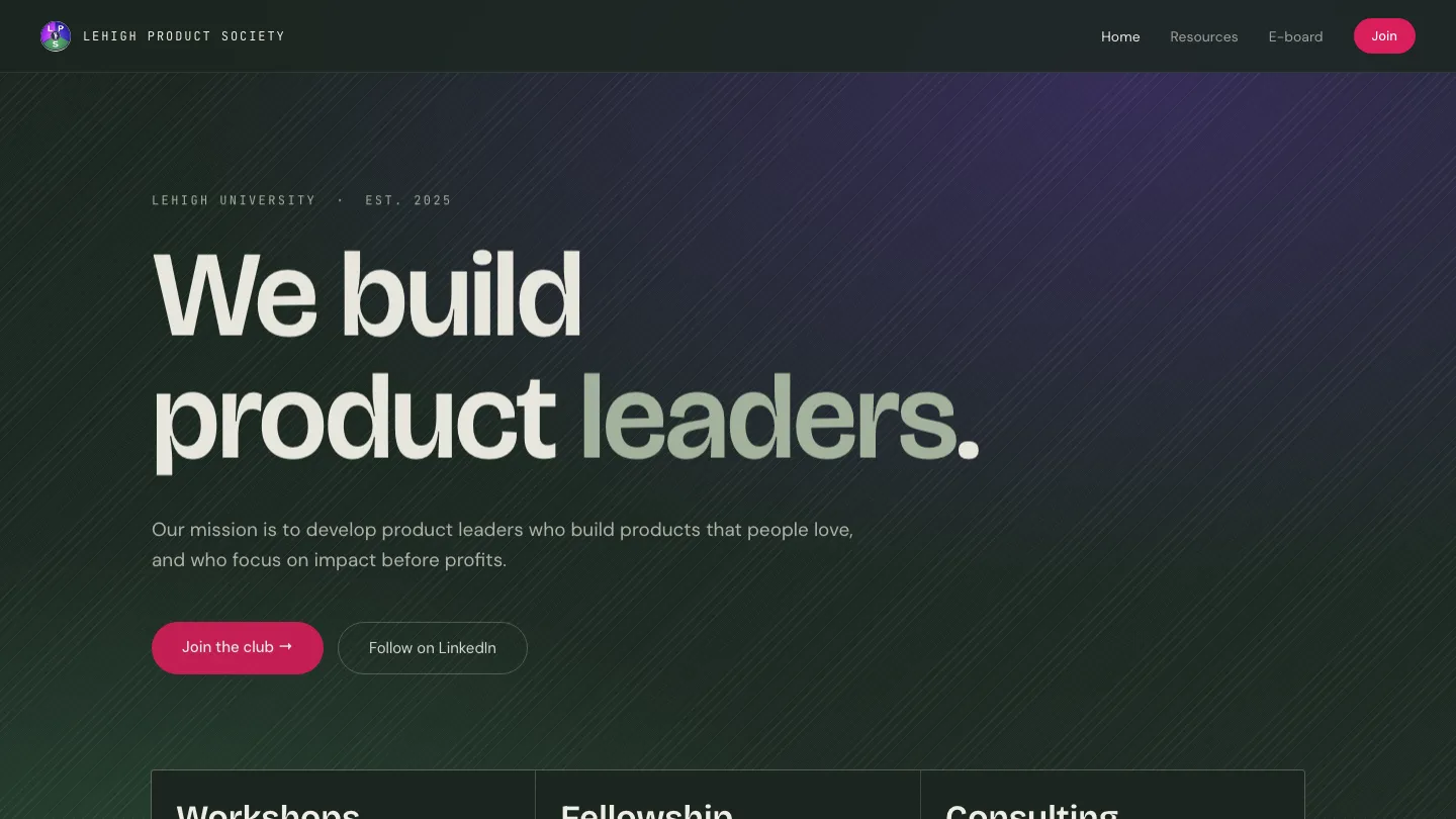 Lehigh Product Society home page
